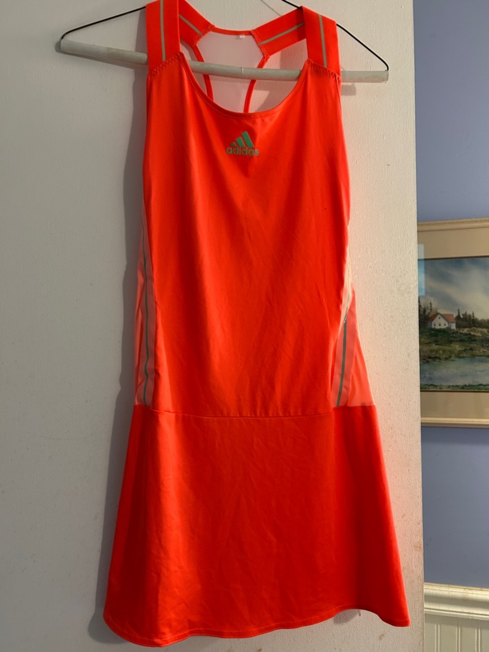 adidas Women's Bright Orange Racerback Tennis Dress Preowned size small